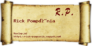 Rick Pompónia névjegykártya